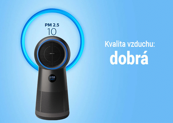 Philips 3v1 Pure Breeze&Hot AMF220/15 ukazatel kvality vzduchu